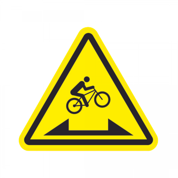 Panneau Triangle Sticker VTT Creux TRI-STI180